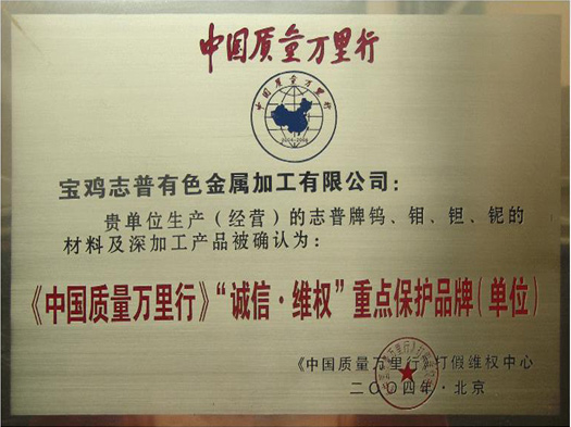《中国质量万里行》“诚信·维权”重点保护品牌（单位）